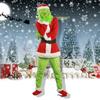 Christmas Clothes Adult Children's Green Hair Grinch Costume Mask Hood Party Costume