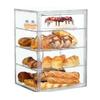 Kisigim Bread Case, Bread Display Box, Large Capacity, Removable Dividers, Dustproof, 4 Adjustable Layers, Food Cover, Display and Store Bread, Cakes,