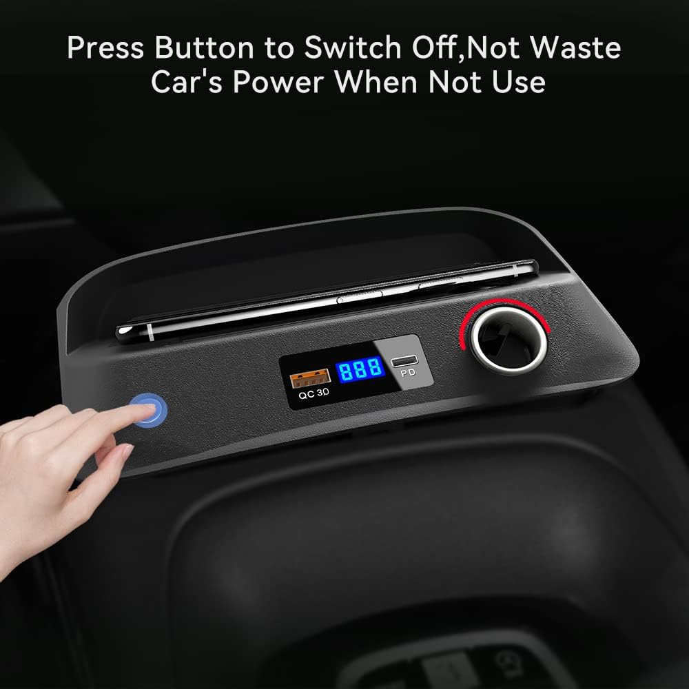 Wireless Charger for Toyota Corolla 2019-2023,Dashboard 15W Wireless Charger Pad,Belt QC 3.0 USB Fast Charging Port,Car Charge Box Suitable for