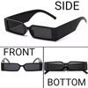 Sheomy Unisex Combo Offer Pack of 2 Shades Glasses Rectangle Retro Vintage Narrow Sunglasses Women and Men, Z9-RT43-AX6Q