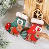 Christmas Decoration Retro Wooden Elk Christmas Stocking Pendant Christmas Tree Decoration Small Pendant