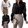 Ladies Elegant Temperament Long Sleeve T Shirt Tops Womens Plain Lace Blouse Tee