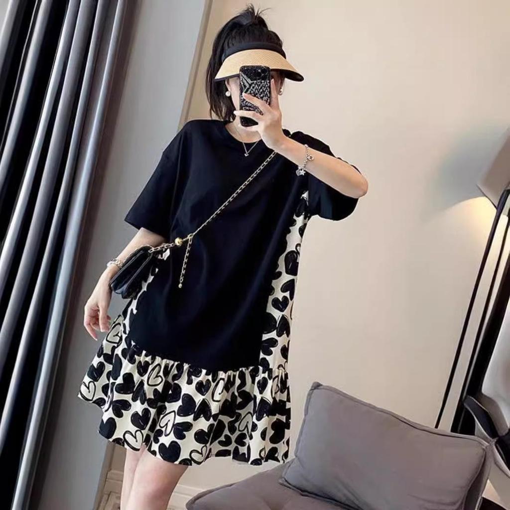 Large Size Korean Style Floral Summer Maternity Dress