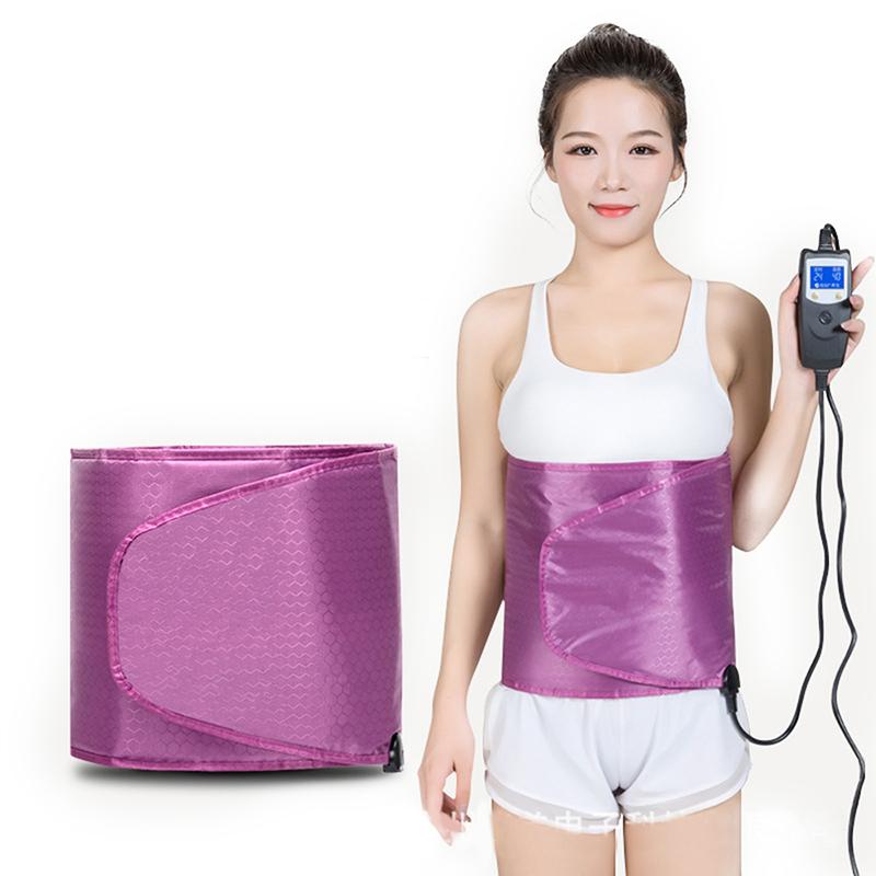 Electric Sauna Heating Belt Slimming Waist Warm Vibration Weight Loss Beauty Far Infrared Belly Trimmer Back Pain Relief Tool