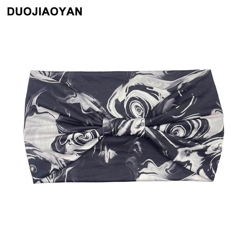 Women's Printed Headband Sports Hair With A Wide Edge Yoga Headband Soft Hair Band Headdress Bundle Hair Band