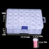 Portable Craft Supplies Jewelry Box 24Pcs Plastic Storage Containers Set Clear Round Beads Display Cases, DIY Diamond Painting Nail Art Organizer