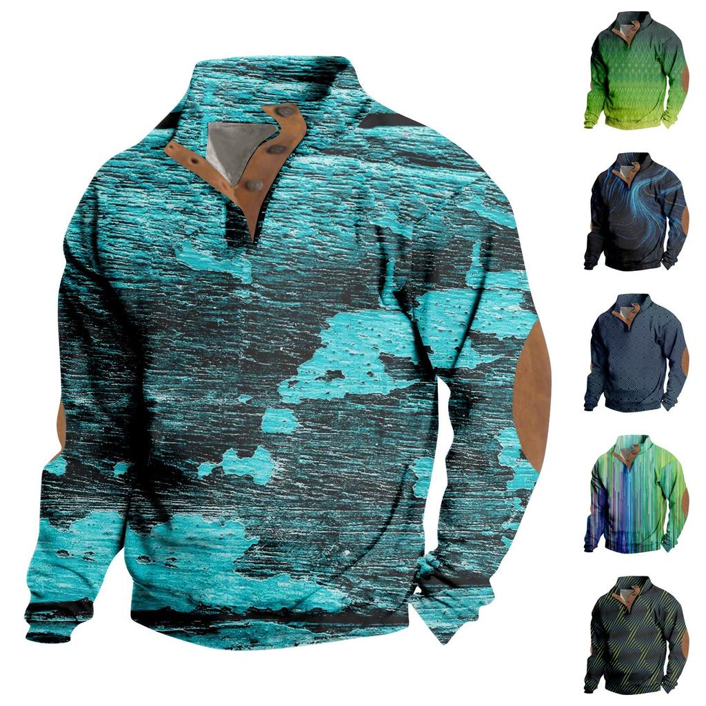 Spring And Autumn Men's Standing Collar Sweatshirt Is Outdoor Casual Sweaters Tops