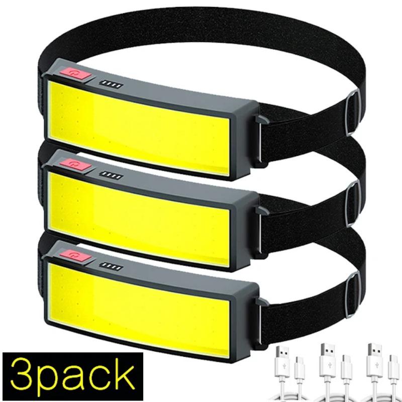 Новая интеллектуальная сенсорная силиконовая фара COB для ночной рыбалки и езды на велосипеде, легкая интегрированная фара с мощным светом