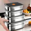 Stainless Steel Bento Box Leak-proof Refrigerator Freezer Storage Box  Kitchen Accessories