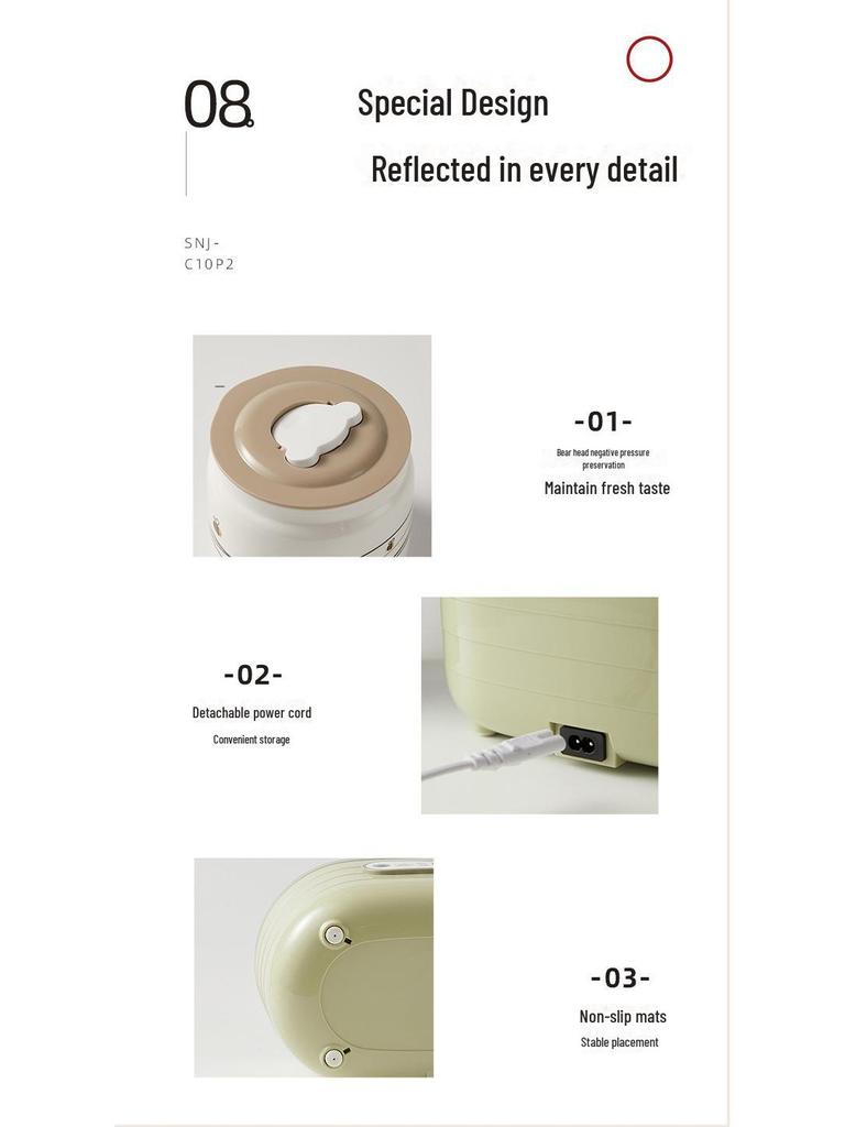 Bear SNJ-C10P2 Light Green Yogurt, Rice Wine & Fermentation Machine