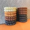 Milk Coffee Telephone Cord Hair Tie - Spring/Summer Seamless Rubber Band for Women