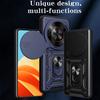For ZTE Nubia Focus/Blade A75 5G Case with Slide Camera Lid PC+TPU Kickstand Phone Cover