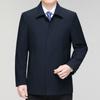 High-end Wool Jacket for Men, Middle-aged and Elderly Business Dads, Buttoned Jackets, Spring and Autumn New Lapel Casual Jackets