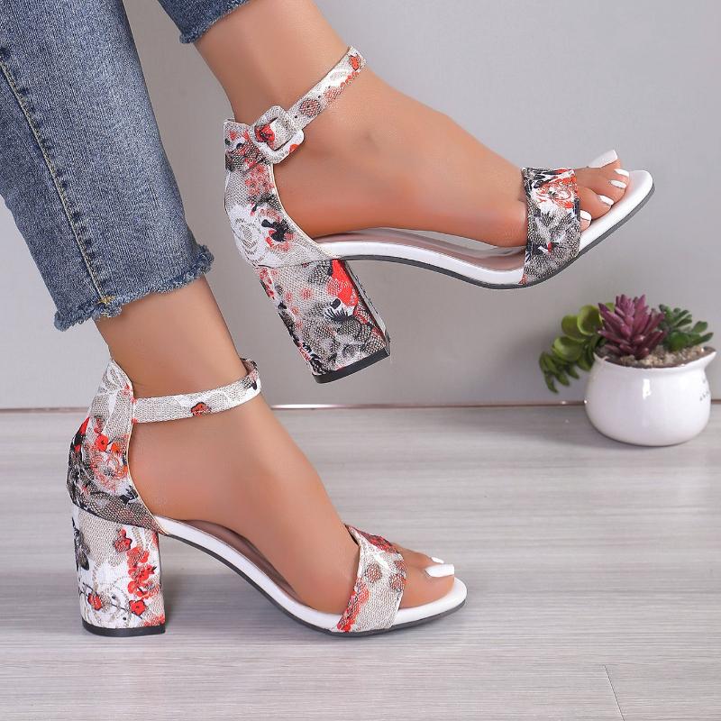 Fashion Woman’s Sandals 2025 New Summer Elegant Designer Sandal Female Fashion Comfortable Medium Block High Heels Women Shoes Plus Size