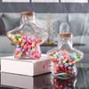 Craft Origami Stars Glass Bottle Stars Shape Glass Jars Creative Pentagram Storage Bottle  Home