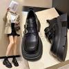 British Style Small Leather Shoes Women's 2025 Autumn New Japanese Jk Single Shoes Versatile Platform Women's Shoes Black Loafers