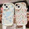 Cute Silicone Case for Infinix Smart 7 8 Xiaomi Redmi Note 12 11 Pro Vivo V27 V25 V29 Oppo A78 A58 A38 Funda Love Heart Flowers Cover Soft TPU Bumper