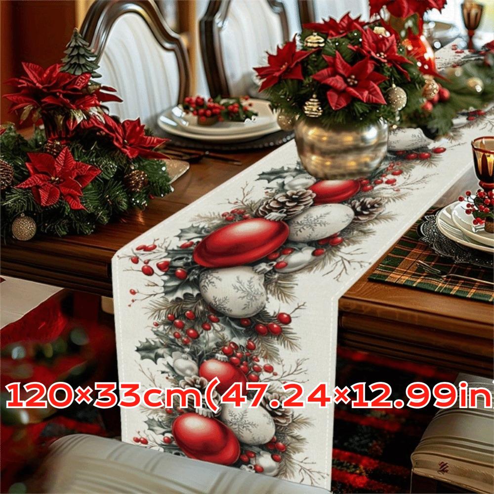 New Year Xmas Table Flag Cover Santa Claus Christmas Tablecloth  Christmas Party
