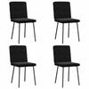 VidaXL Dining Chairs Set of 4 Black Velvet 3315292