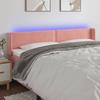 VidaXL LED Headboard Bedroom Furniture Double Bed Accessory Head of Bed Frame Interior Pink 3123155