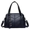 New Middle-aged Mother Bag Simple Handbag Fashionable Soft Leather Large Capacity Shoulder Woven Women's Bag Messenger Bag