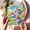6PCS DIY Animal Pattern Diamond Painting Greeting Card Set Rhinestone Diamond Art Mosaic Postcards Congratulations Cards & Gifts