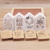 100pcs  Merry Christmas Tags Kraft Paper Card Gift Label Tag DIY Hang Tags Gift Wrapping Decor Gift Card
