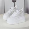 Fashion 10CM 12CM  Air Mesh  Platform Wedge Flats Hollow Chunky Sneaker Breathable Comfy Women Sandals Slides Summer Shoes