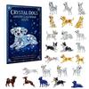 Faux Crystal Dogs Advent Calendar 2025 24 Day Countdown Box with Cute Acrylic Puppy Figures Christmas Tree Decor for Dog Lovers