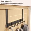 Hooks Over The Door 6 Hooks Clothes Coat Hat Towel Hanger Home Bathroom Organizer Rack Kitchen Accessories Holder