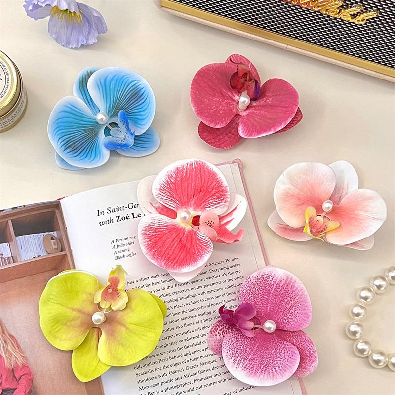 Orchid Hair Clip Sweet Seaside Vacation Bangs Hair Clip Hair Accessories For Women Girls Flower Shaped Headwear