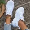 Women'S Fashion Solid Color Lace Up Low Top Sports Shoes Summer Casual Outdoor Runnin Shoes