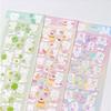 1pc Korean Cute Sticker Kawaii Bling Bunny Rainbow Four-leaf Pudding Sticker Waterproof Hot Silver Sticker for Student DIY Photo