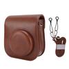 Protective Case Fit for Fujifilm Mini12 Mini11 Camera PU Leather Instant Camera Storage Bag with Shoulder Strap Brown