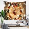 Christmas Tapestry Snowflake Santa Claus Winter Night Hanging Cloth Fireplace Home Christmas Home Wall