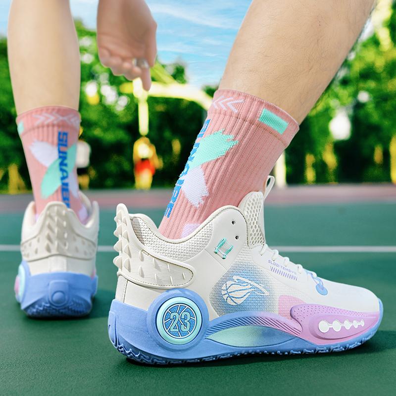 Модные мужские баскетбольные кроссовки Высококачественные полевые Нескользящие Атлетические кроссовки Амортизация Женский Бренд Мужская Ноская Спортивная Баскетбольная Обувь