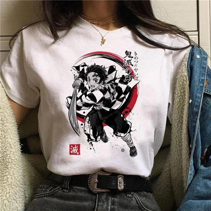 Demon Slayer T Shirt Women Kimetsu No Yaiba Nezuko Tshirt FeUnisex Tanjirou Kamado Graphic Tee Shirt Japanese Anime Unisexga T-shirt