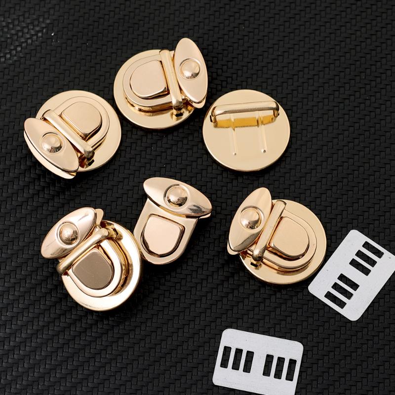 2pcs Women's Lock Clasp DIY Craft Hand Bags Clasp Catch Buckles Metal Snap Clasp Locks Wallet Fasteners Wallet Buckle Totes