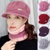 Winter Hat Beanies Women's Knitted Hat Peaked Cap Pumpkin Beret Hat Double Layers Protection Caps