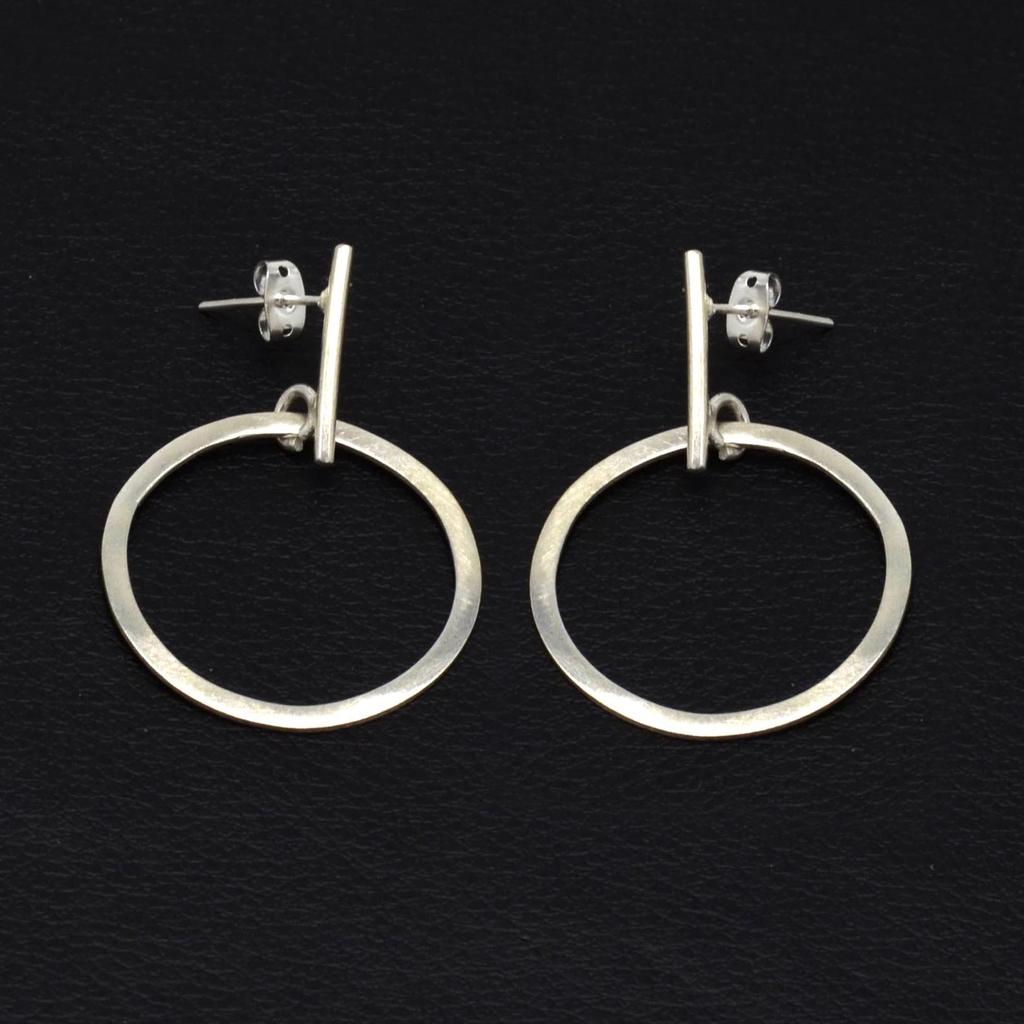 925 Sterling Silver Round Studs Earrings, Handmade Studs Earrings, Gift For Her, Anniversary Gift Earrings