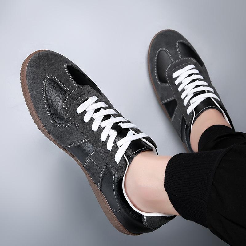 Men's Shoes Autumn 2025 New Casual Board Shoes Boys Little White Shoes German Training Shoes Retro Leather German Training Shoes Men