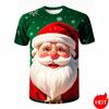 New Fashion 3D Printing Happy Christmas Boy Girls Tshirt Short Sleeve T Shirts Funny Xmas Graphic T-Shirts Y2k Mens Clothing Tees