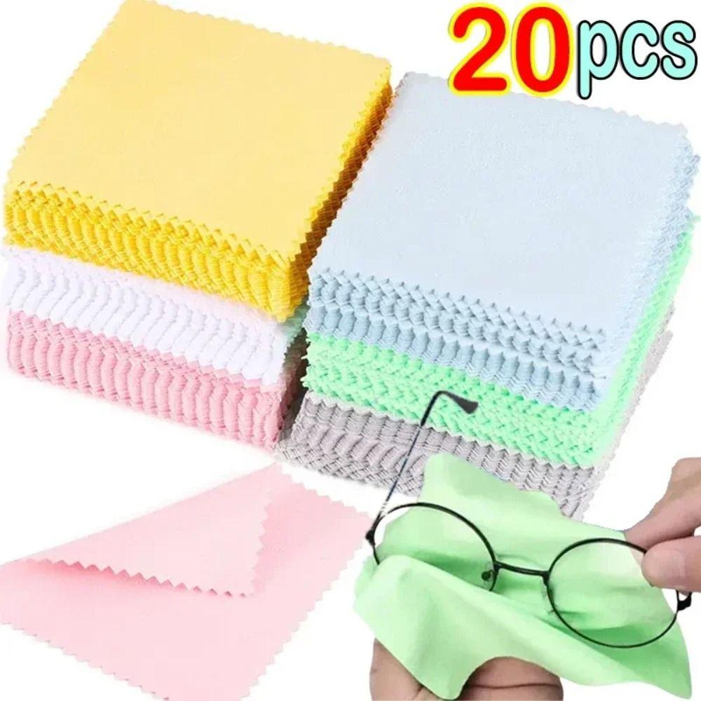 Random Color Cleaning Cloth Square Phone Screen Cleaning Wipes Soft Glasses Cleaner