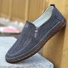 Cloth Shoes Breathable Canvas Shoes Men's Casual Beef Tendon Sole One Pedal Low-top Comfortable Soft-soled Shoes Men