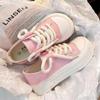 Fashion 2024 New Canvas Shoes Thick Soled Big Toe Cute Pink Fashionable Versatile Cute Women's Shoes Black Spring and Autumn Elegant