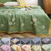 Summer Washed Quilt Air-conditioning Comforter Soft Breathable Thin Daisy Print Bedspread Bed Cover Home Textiles