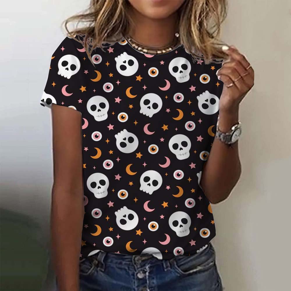 Женская футболка с милой тыквенной головой и 3D-принтом, футболка большого размера, летняя новая модная женская одежда Y2k, женские топы, футболки
