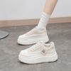 2025 Spring New Korean Version Ins Breathable Little White Shoes Women's Low-top Casual Board Shoes Platform Muffin Shoes Women HB607