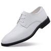 Mens Dress Shoes Fashion Pointed Toe Men's Business Casual Shoes White Leather Oxfords Shoes Zapatos De Hombre