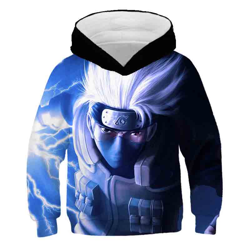 2023 New Naruto Hoodie Animation Kids 3D Printed Fashion Sweatshirts Boys Girls Kids Pullovers Street Wear Coats 3-14 Years Old